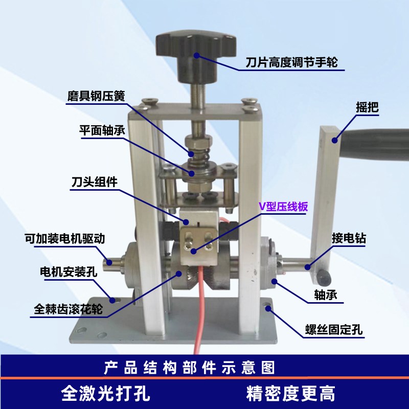 剥线器剥线机电线剥皮神器废旧电线电缆去皮机剥铜线神器广达
