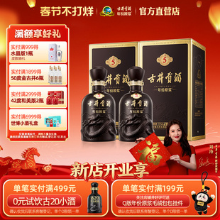 【官方直营】古井贡酒 年份原浆古5 55度500mL*2瓶 浓香白酒送礼