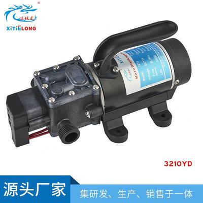 铣铁龙电动高压洗车水泵12V/24V100W直流自吸智能微型隔膜泵