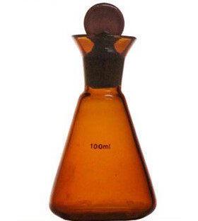 棕色定碘烧瓶碘量瓶具塞磨口三角瓶圆塞50 100 150 250 5001000ML