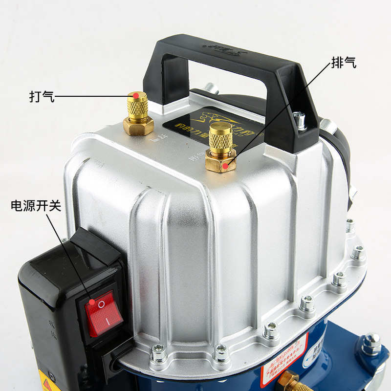 锐力豹汽车空调维修抽打两用真空泵轮胎打气冷媒表家用加氟机器