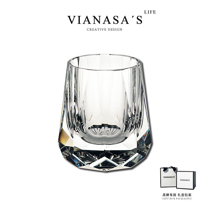 VIANASAS无铅K9水晶杯洋酒杯手工杯高级感礼物杯子 威士忌酒杯