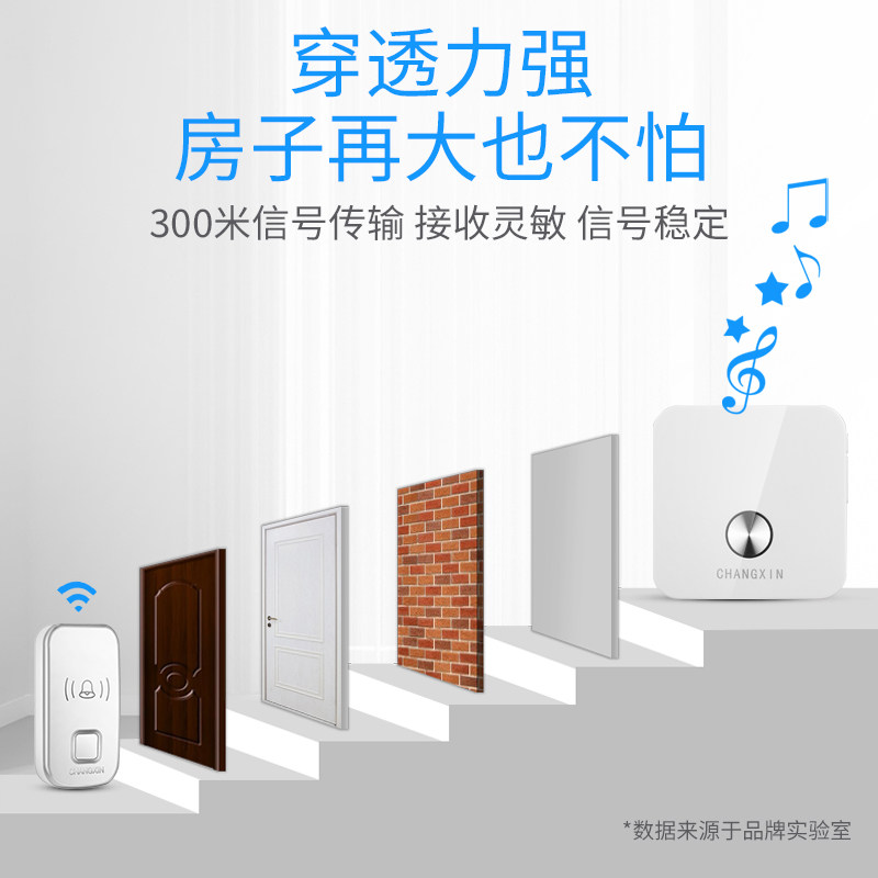 门铃无线家用门玲不用电电池病人老人呼叫器一拖二遥控电子智能