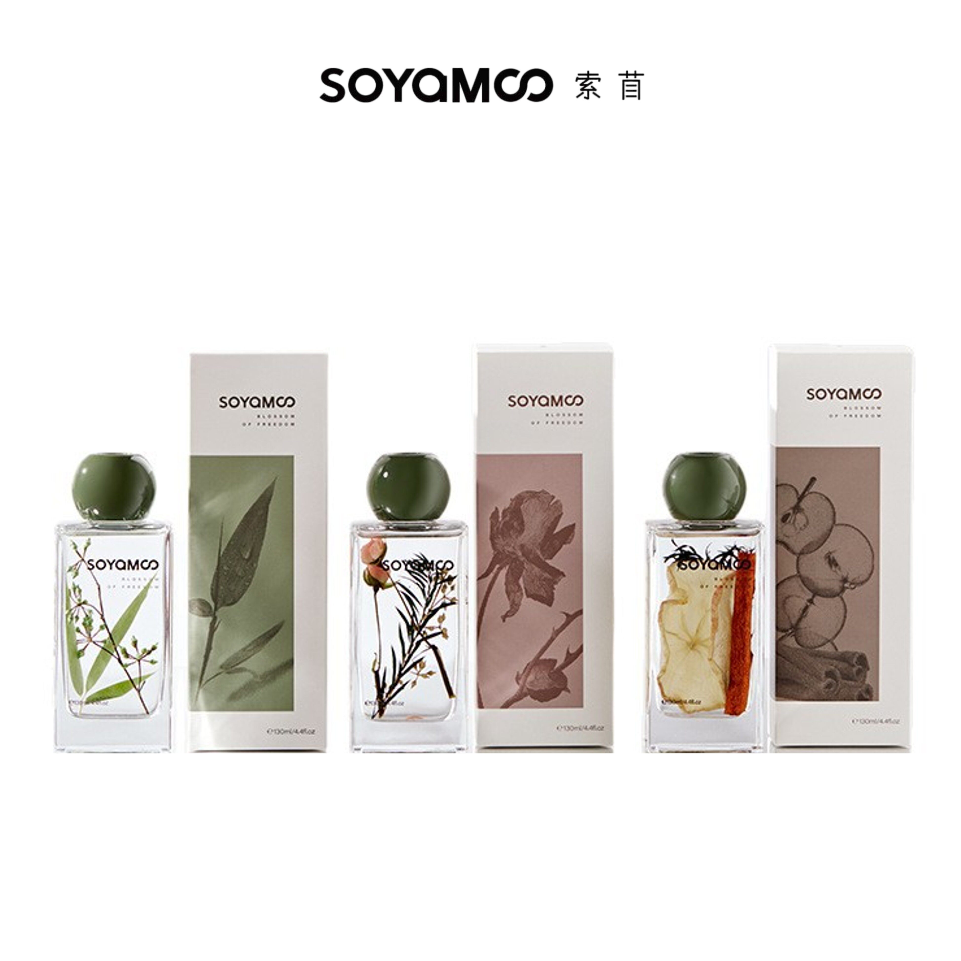 SOYAMOO乌木玫瑰植物干花花艺无火香薰精油卧室扩香索苜藤条香薰
