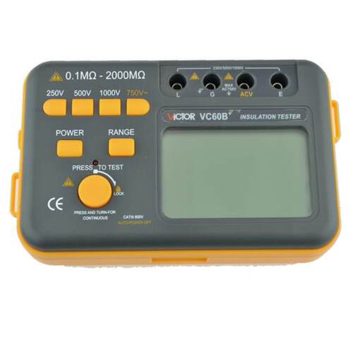 胜利绝缘电阻测试仪 数字兆欧表 250V/500V1000V绝缘摇表 VC60B+