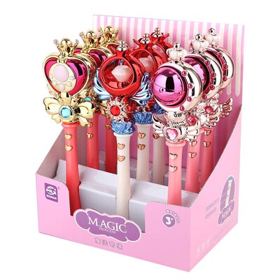 女孩过家家灯光音乐电动魔法棒玩具8889亲子互动声光仙女棒9pcs
