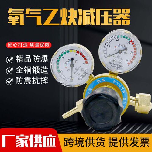 氧气减压器压力表YQY-08乙炔丙烷氩气防震抗摔气体调压阀