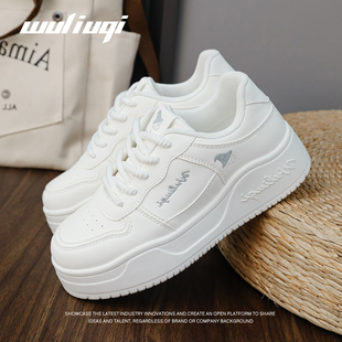 厚底小白板鞋 软底休闲运动鞋 百搭鞋 学生鞋 子增高休闲款 巫六七女鞋