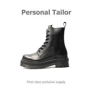 1514 中高筒复古拼色真皮高帮马丁靴CA 潘星星专属