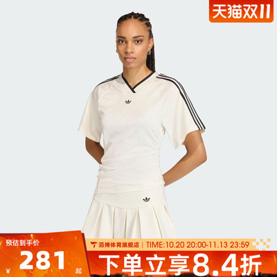 adidas阿迪达斯三叶草女子夏百搭半袖上衣运动休闲短袖T恤KC9122
