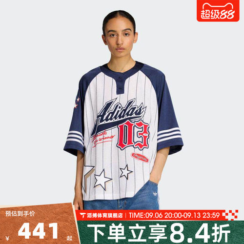 adidas阿迪达斯三叶草女夏季宽松百搭半袖上衣运动短袖T恤KC6288