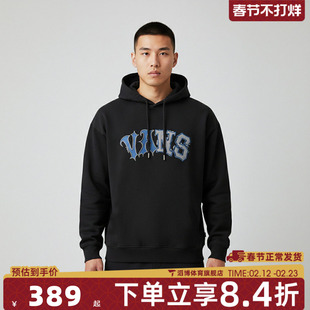 VANS范斯男子DISTRESS HOODIE运动休闲套头衫卫衣VN000QN0BLK