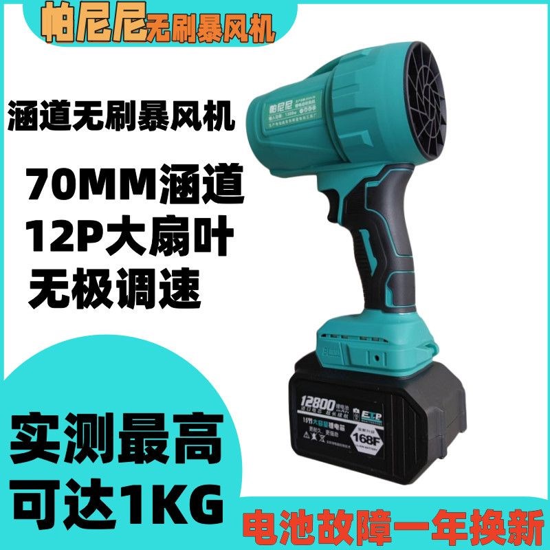 帕尼尼无刷纯铜暴风机吹风机洗车吹雪落叶清灰暴力风扇大亿A3插脚