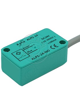 Aphe扁平形电感式传感器ALPS-24-NO直流两线常开感应金属接近开关