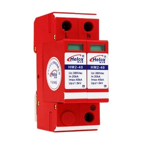 恒立信Helox220V电源防雷器2P40KA二级浪涌保护器避雷器HM2-4