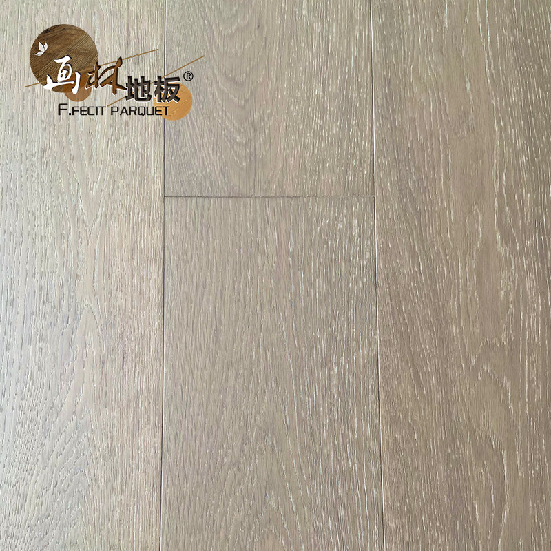 画林地板 浅灰色实木多层复合地板橡木精选品质家用环保地暖E0级
