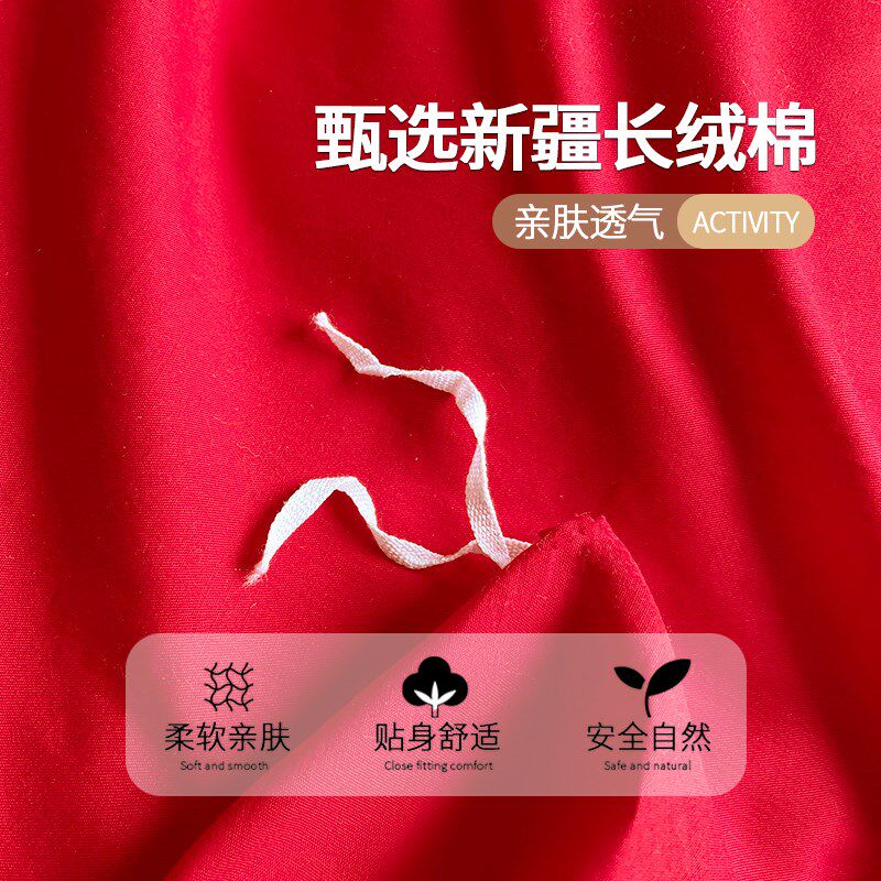 结婚红色婚庆床上用品四件套婚房专用高端婚房喜被床品轻奢高级感