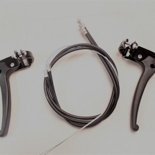 手动轮椅配件刹车 轮椅闸把手刹手闸驻车刹车线通用手把手刹车闸