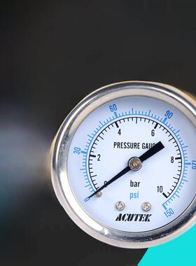 acacutek轴向304不锈钢压力表y50bf - z10bar Zg1/4耐高温压力表