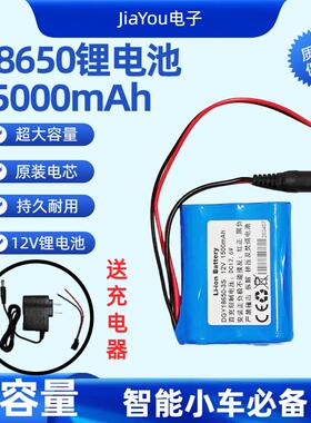 12V锂电池组大容量18650单片机智能小车音响户外电源LED灯充电池