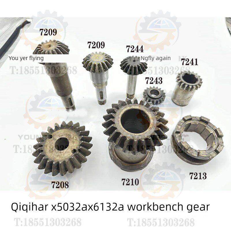 齐齐哈尔X5032 X6132A铣床工作台托架伞齿轮 结合器齿轮 滚针轴承