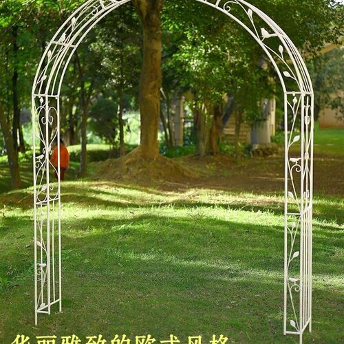 铁艺爬藤架室外阳台户外拱形月季攀爬鲜花拱门轿子花园门拱门花架