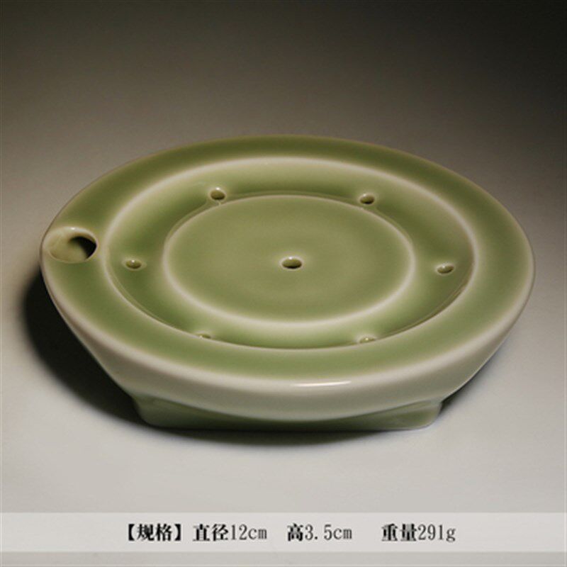 三希堂朱泥茶盘 家用双层壶承功夫茶具 紫砂养壶盘 中式风格茶具
