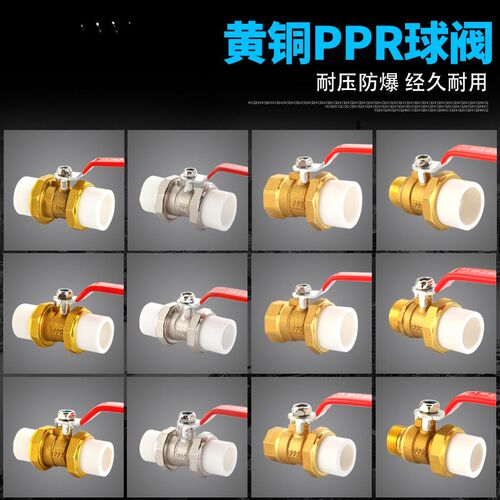 ppr水管配件6分1寸DN25ppr水管双头活接阀门铜球阀开关接头热熔