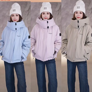 【艾薇严选】新款短款户外工装风连帽羽绒服50344