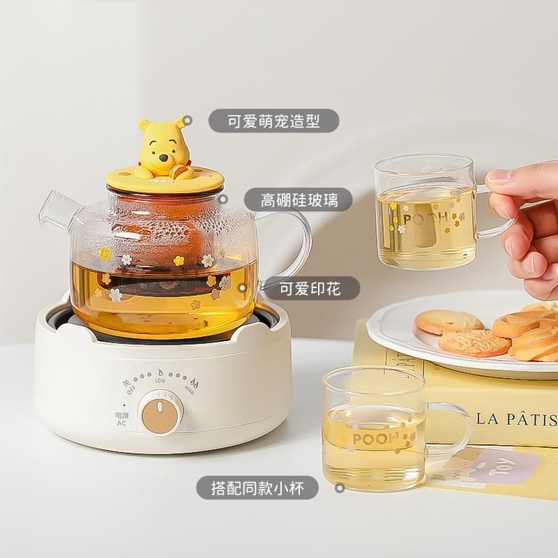 养生壶小型办公室一人迷你单人花茶煮水壶电陶炉可爱维尼熊母亲节图片