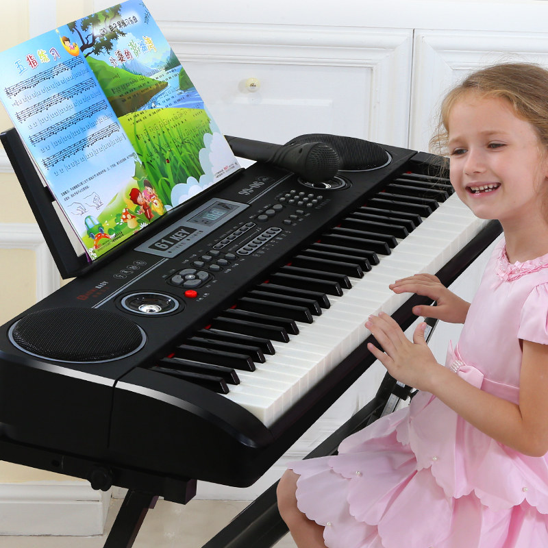 多功能电子琴儿童初学男女孩61键入门教学钢琴1-3-6-12岁音乐玩具