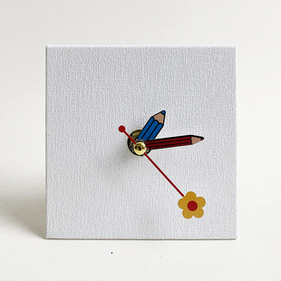 diy手工钟表自制钟面表盘教具空白板画全套机芯时钟挂钟可挂可座