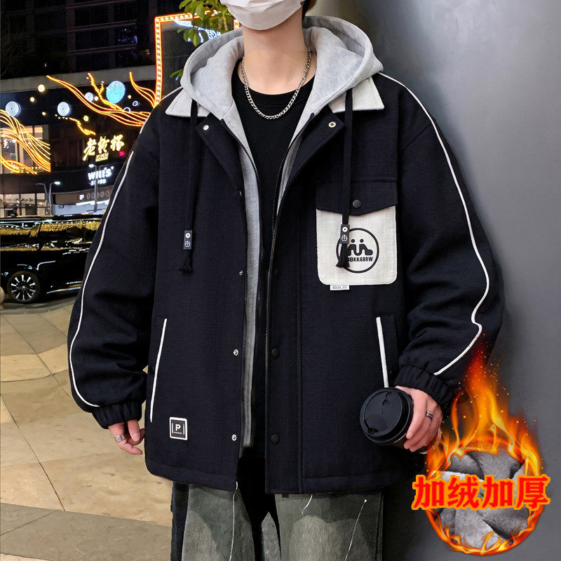 设计感印花个性男生百搭保暖夹克