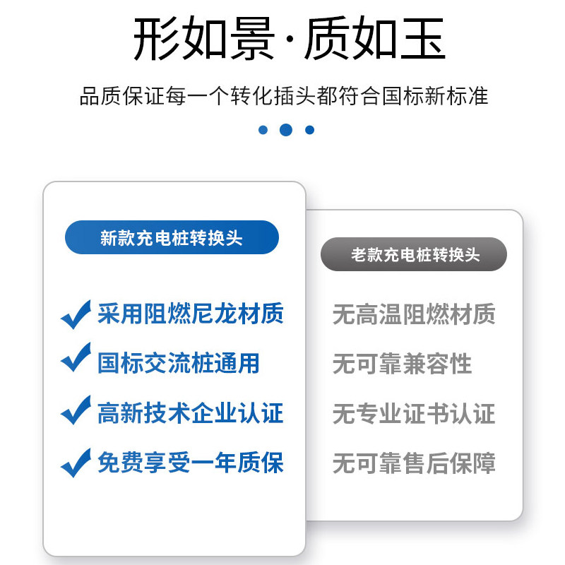 景玉充电桩转换头插头房车取电器交流220v新能源电动车电摩接头