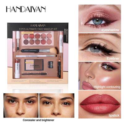 11Pcs Makeup Set Lipstick Kit 初学者彩妆口红套装