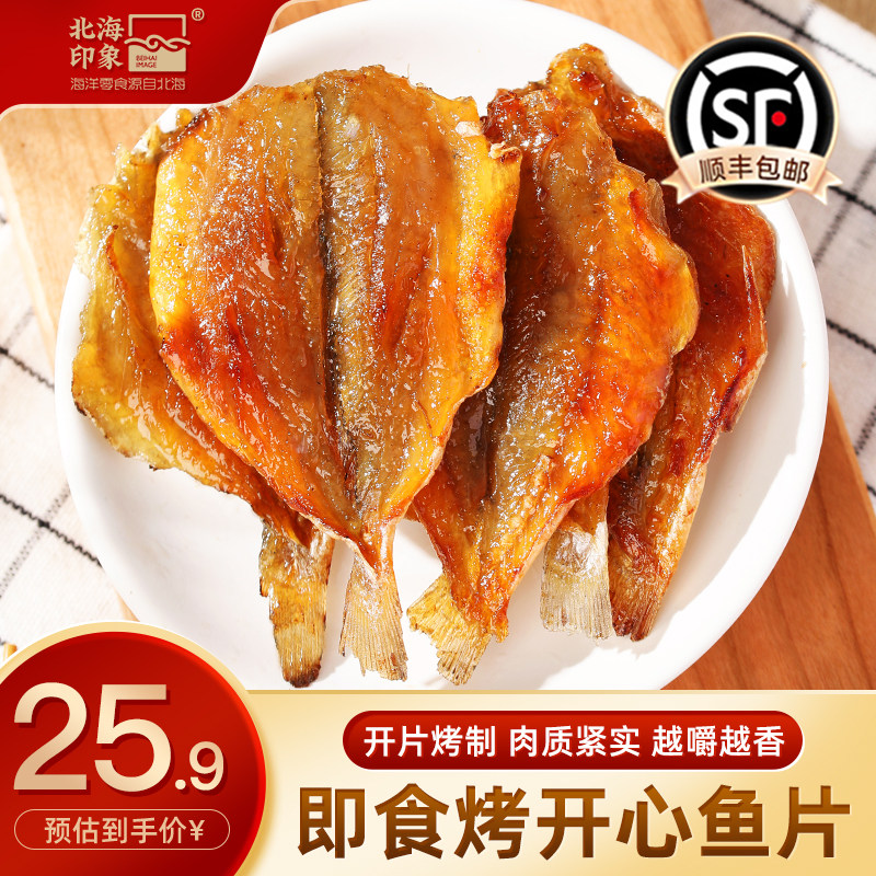 北海印象即食烤开心鱼片解馋零食特产特产海鲜小吃好吃营养高蛋白