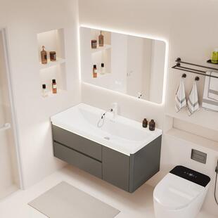 浴室柜陶瓷一体盆卫生间抽屉款海洋洗手盆洗脸洗漱台盆组合蜂窝铝