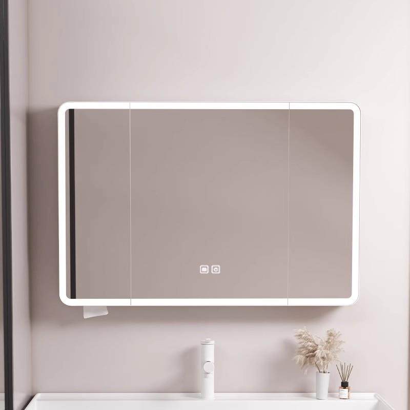 新圆弧款浴室镜柜卫生间浴室镜柜智能灯光储物柜挂墙式带梳妆镜柜,家装主材,浴室镜柜,淘宝优惠券,粉丝福利购,淘宝优惠卷