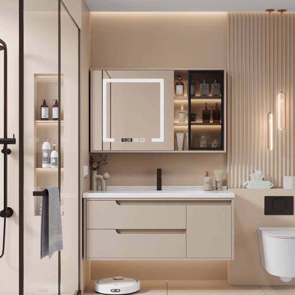 浴室柜陶瓷一体盆新款实木卫生间智能洗手盆柜组合洗脸盆洗漱台池,家装主材,浴室柜,淘宝优惠券,粉丝福利购,淘宝优惠卷