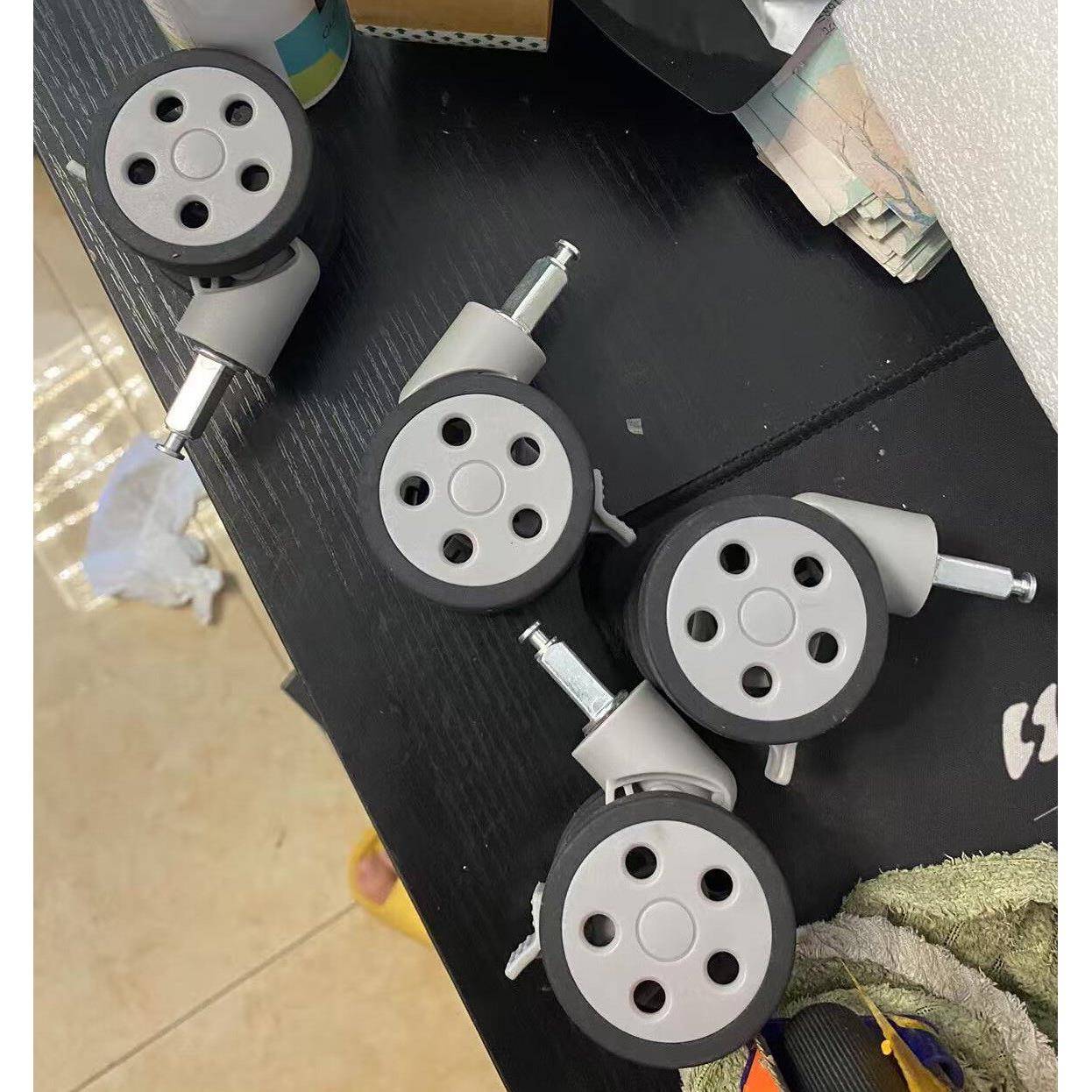 行李箱配件煞车轮一套4个,银色,黑色可选