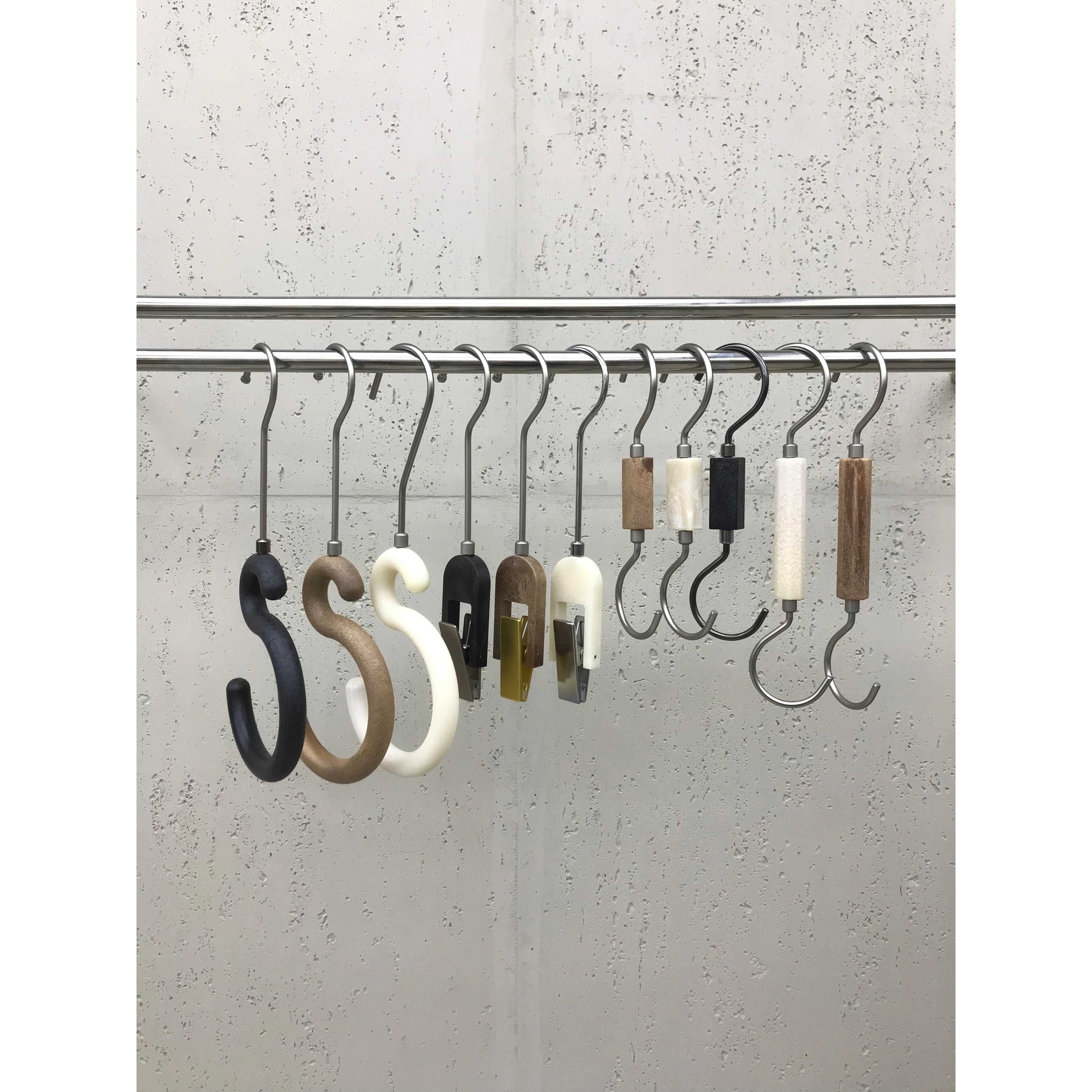S钩服装店展示架挂钩树脂圆圈金色银色圆形挂包钩子牛仔裤S钩配件