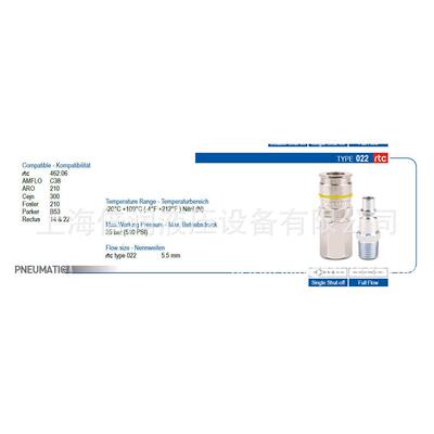 润RTC快速RTC022接头TC022倍系列替StaublRi