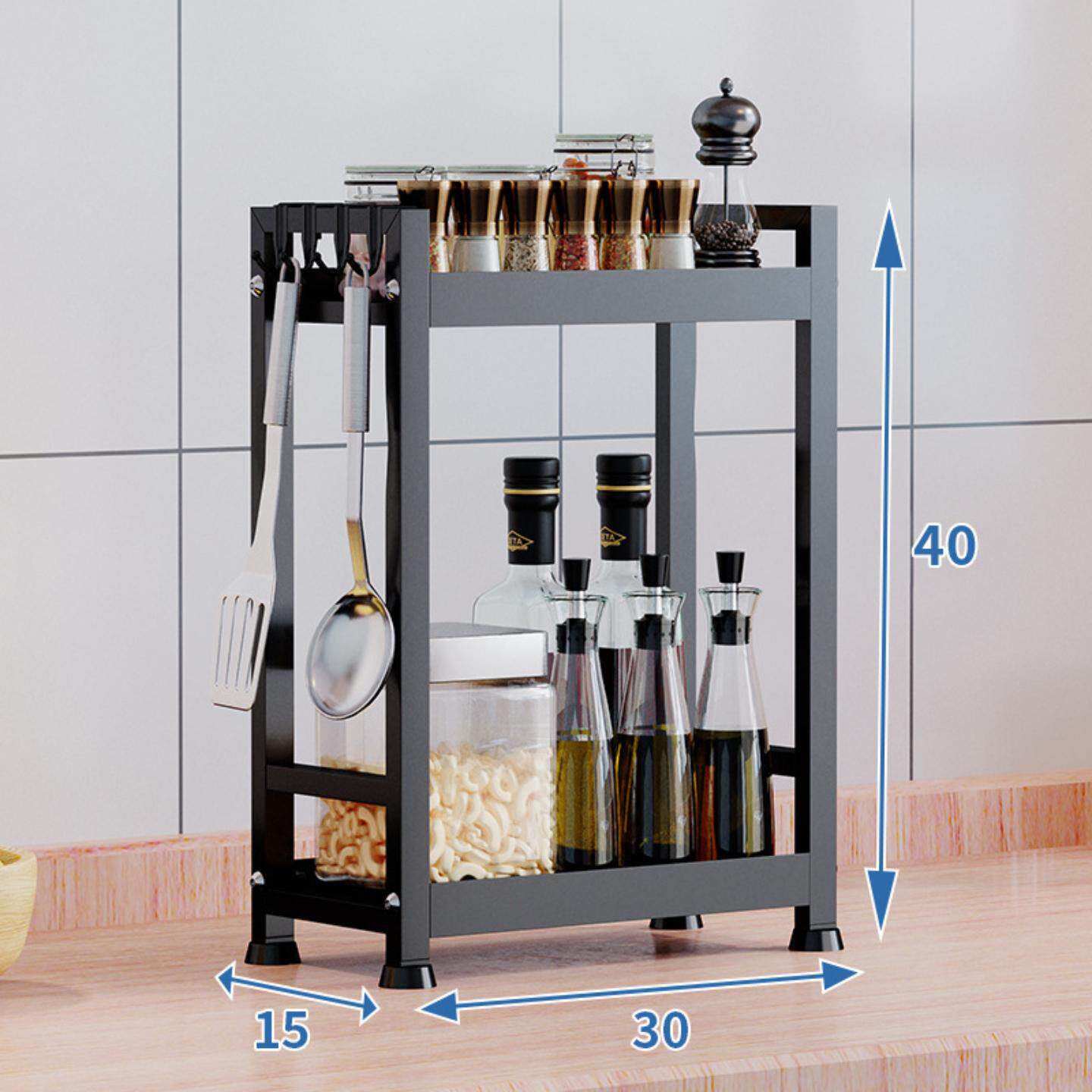 厨房置物架调味品家用台面架子窄款调味架调味架小款收纳架
