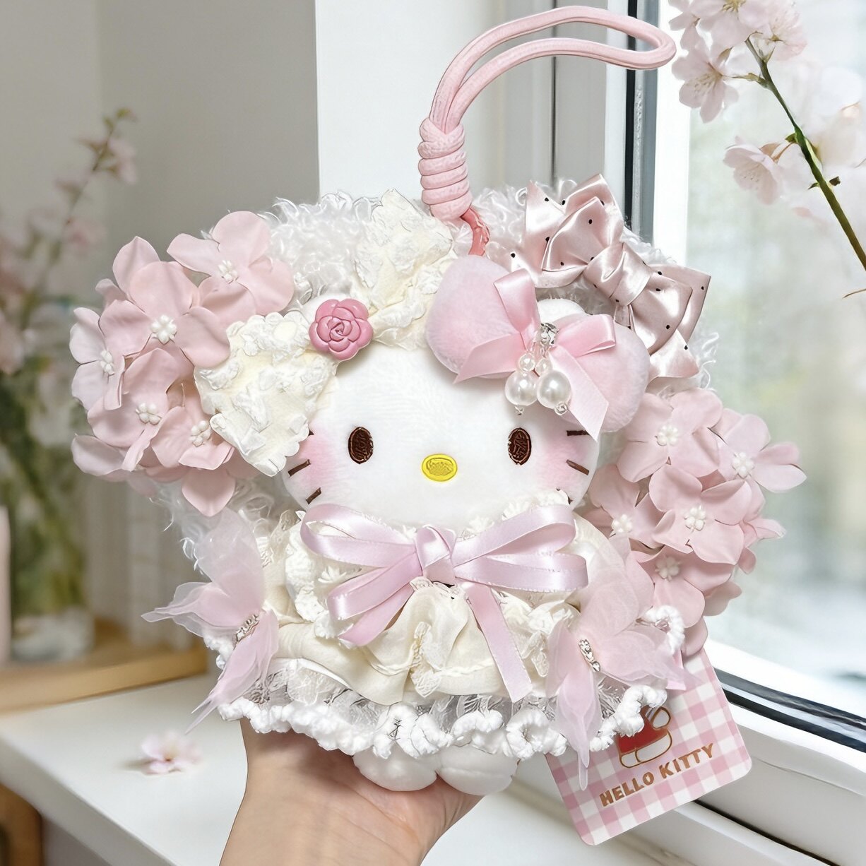 正版哈喽hellokitty三丽鸥sanrio花漾梦境粉色可爱凯蒂猫玩偶公仔