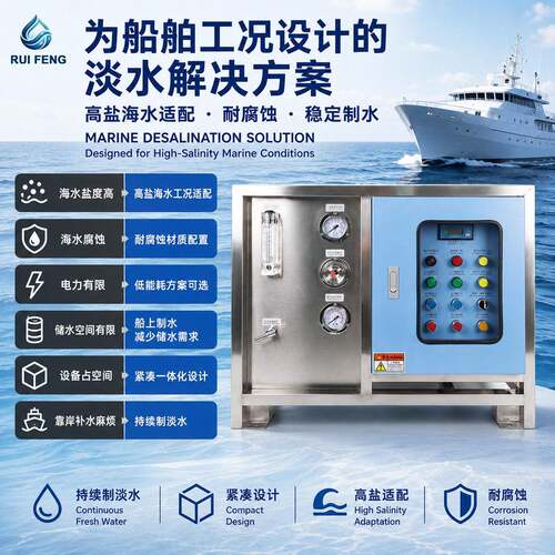 1-20T/D海水淡化RO处理设备海上平台海岛船用海水脱盐净水装置