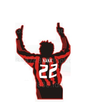 车身贴纸 反光车贴 适用于 ac米兰 卡卡背影