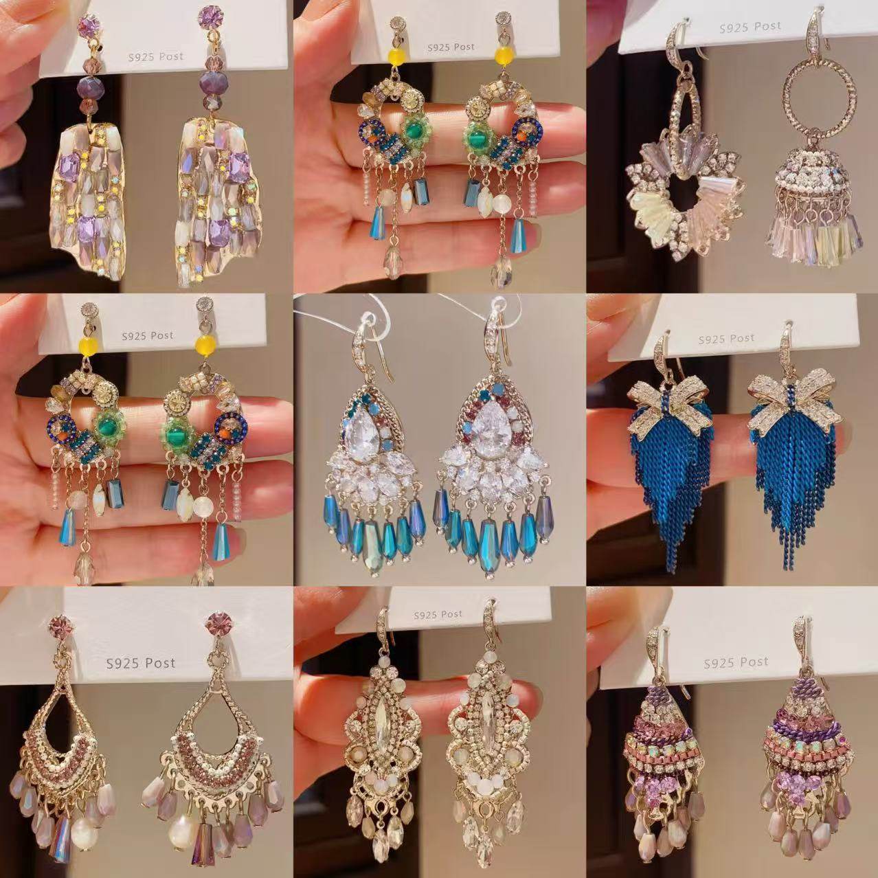 银针镶钻水晶流苏耳环民族风小众气质耳环轻奢高级感重工夸张耳饰,饰品/流行首饰/时尚饰品新,民族风耳饰,淘宝优惠券,粉丝福利购,淘宝优惠卷