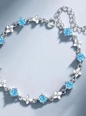 新款高级感四叶草锆石手链女轻奢