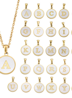 外贸热销简约英文字母合金项链