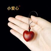 手机挂件木小爱心钥匙扣小猫吊坠整实木送女友情侣创意小礼品